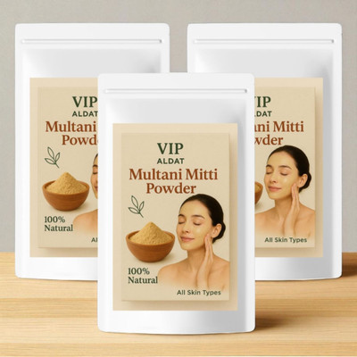 VIP ALDAT Multani Mitti Premium Natural Glow Essence for Skin Brightness and Detox(450 g)