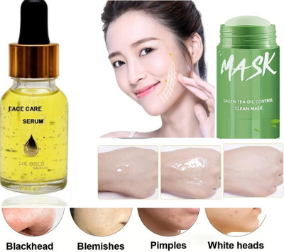 HUZURLU best face Radiant Complexion face mask and serum combo(55 ml)