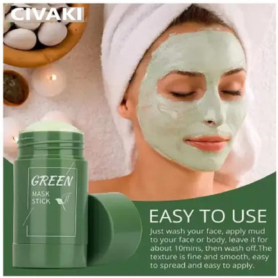 GABBU Green Tea Purifying Clay Stick Mask Acne Cleaning Solid Mask Anti Acne Stick(40 g)
