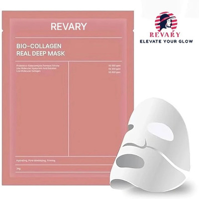revary Bio-Collagen Real Deep Mask, Hydrating Overnight Hydrogel Mask-RV(34 g)