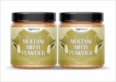 OurHerb Pure & Natural Multani Mitti (Fuller’s Earth) Powder for Skin & Hair (Pack of 2)(400 g)