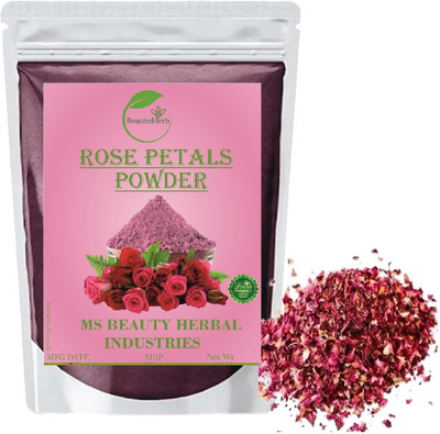 Beautoherb Glow Rose Petal Powder for face pack skin(300 g)