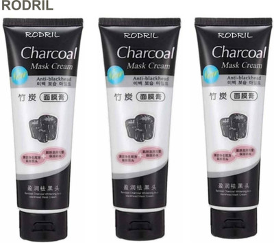 rodril CHARCOAL PEEL-OFF MASK FOR DEEP CLEANSING PACK OF 3(390 ml)