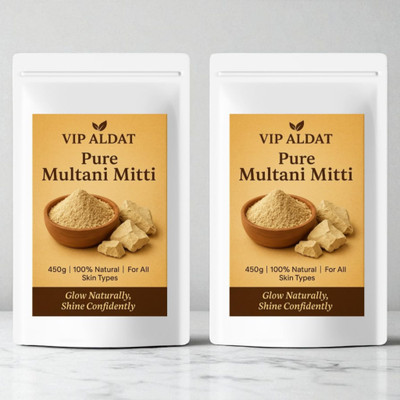 VIP ALDAT Multani Mitti Ultra Glow Sandalwood Clay with Revitalizing Skin Formula(400 g)