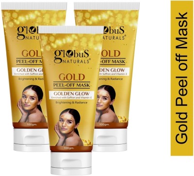 Globus Naturals Golden Glow Peel Off Mask|Removes Blackhead|Anti-Aging|Lightening,Brightening(300 g)