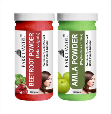 PARK DANIEL Natural Beetroot Powder & Amla Powder Combo Pack of 2 Jars of 100 gms(200 gms)(200 g)
