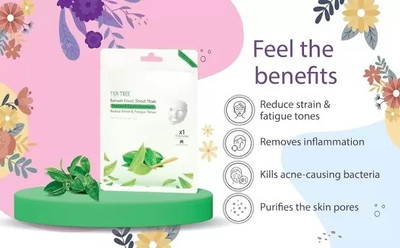 EVERERIN Tea Tree Face Sheet Mask With Serum Soft and Healthy Skin(20 g)