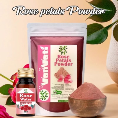 Vanvati Rose Petals Powder 100g Natural Beauty For Skin Care Hair Care Rose Water(100 g)