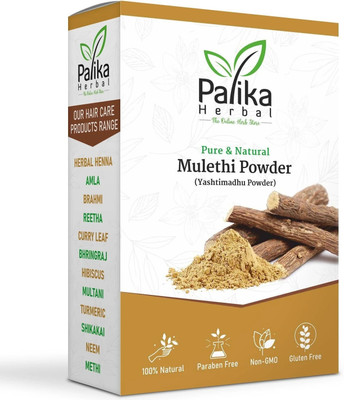 Palika Herbal Natural Mulethi Powder For Face, Hair | Yashtimadhu Powder, Liquorice Powder(200 g)