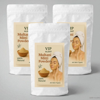 VIP ALDAT Multani Mitti Herbal Glow Detox With Radiant Skin Brightening Cooling Therapy(450 g)