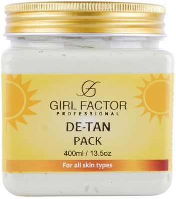 Girl Factor De-Tan Face Pack for Men & Women | Removes Sun Tan & Brightens Skin 400 ml(400 ml)