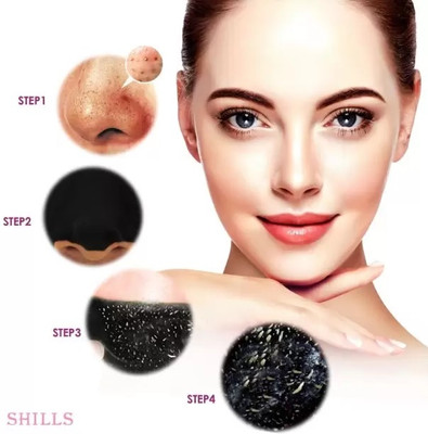 EVERERIN New Charcoal Nose Strips Black Mask Peel off Blackhead Nose Pore Strips(10 g)