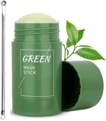 EVERERIN GREEN FACE MASK PIMPLE FREE FACE CLEANSER WITH BLACKHEAD REMOVER TOOL(40 g)
