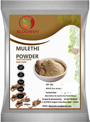 BLOOMSHI Pure and Natural Mulethi Powder Liquorice Root Powder For Hair and Skin Care(100 g)
