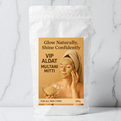 VIP ALDAT Multani Mitti Crown Jewel Glow & Deep Purity Herbal Beauty Perfection(450 g)