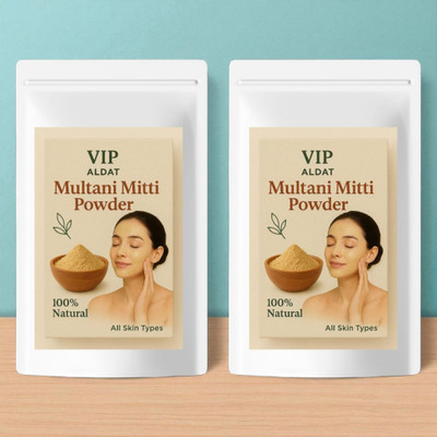 VIP ALDAT Glowing Essence Multani Mitti Herbal Skin Brightening Treatment Mix(400 g)