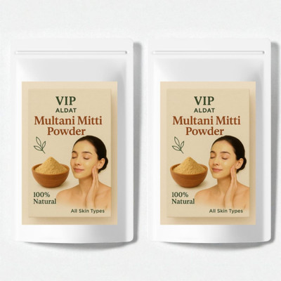 VIP ALDAT Multani Mitti Glow Velvet Glow Herbal Natural Radiance Skin Pack 2 (2×450g)(900 g)