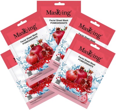 MasKing Beauty Facial Sheet Mask Pomegranate Pack Of 5(100 ml)