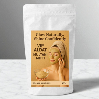 VIP ALDAT Herbal Multani Mitti – Clear Skin & Natural Glow Pack(450 g)