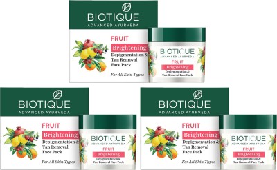 BIOTIQUE Fruit Brightening Depigmentation & Tan Removal Face pack(225 ml)