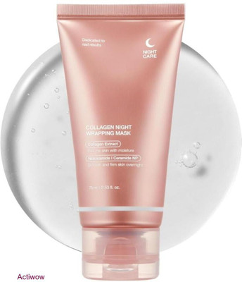 Actiwow Collagen Night Wrapping Mask for Bright & Even Skin Tone(100 ml)