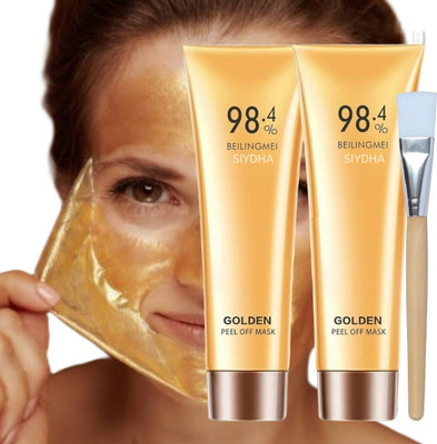 SIYDHA Peel Off Mask Pack of 2 with 98 Percent Gold for Men and Women(120 g)