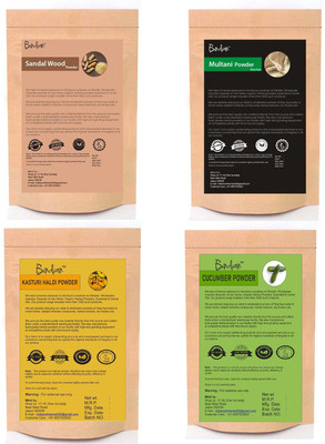 BIndian Kasturi Haldi & Cucumber Face Pack Powder Pack Of 04 (50gm Each)(200 g)