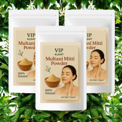 VIP ALDAT Ayurveda Natural Care 3 in 1 Multani Mitti Combo for Glowing Complexion(450 g)