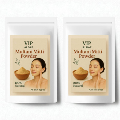 VIP ALDAT Multani Mitti Herbal Glow Pure Radiance Natural Skin Bright Pack 2 (2×450g)(900 g)
