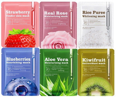 Images face sheet mask fruit pack of 6(150 g)