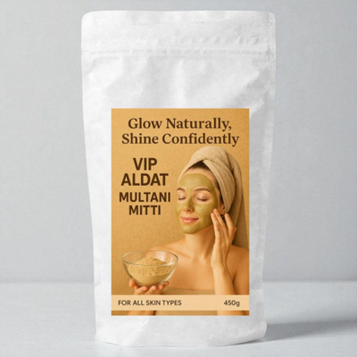 VIP ALDAT Supreme Glow Multani Mitti Radiance Bright Pack For Naturally Clear Fresh Skin(200 g)