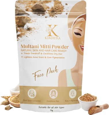 Kimayra World Pure & Natural Multani Mitti Powder| Bentonite Clay | Great For Hair, Face, Skin(75 g)