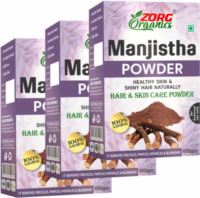 Zorg Organics Manjistha Powder, 300g | For Face, Hair & Skin Care | Rubia Cordifolia(300 g)