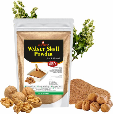 voorkoms Pure Walnut Shell Powder Exfoliating Scrubs For Smooth Face(100 g)