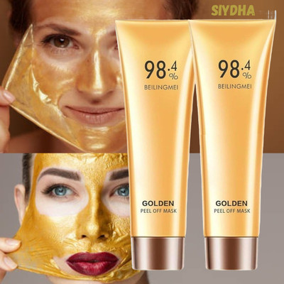SIYDHA Golden Glow Peel-Off Mask for Acne Mark Reduction and Skin Smoothness(120 ml)