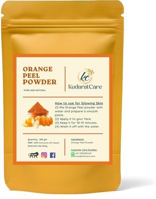 Kudarat Care Pure & Natural Orange Peel Powder for Skin Glow & Deep Cleansing(100 g)