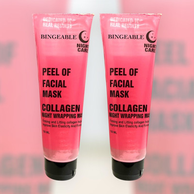 Bingeable Korean Collagen Peel-Off Face Mask for Wrinkle Care, 90ml(90 ml)