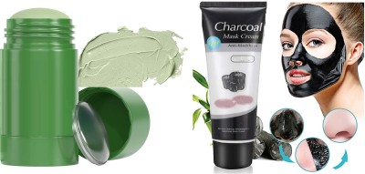 Wonholli Activated Charcoal Peel Off Mask & Green Mask Stick(170 g)