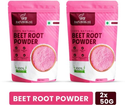 NaturoBliss Beetroot Powder (Beta Vulgaris) For Face Pack, Lip Mask 50G Each (Pack of 2)(100 g)