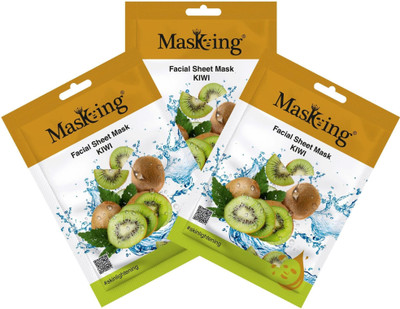 MasKing Beauty Facial Sheet Mask Kiwi Pack Of 3(60 ml)