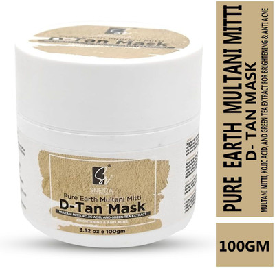 SNEIRA D-Tan Mask - Pure Earth Multani Mitti for Natural Glow | Deep Cleansing(100 g)
