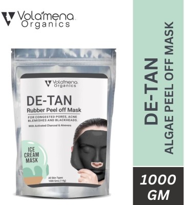 Volamena Charcoal Algae Peel off Face Pack for Women & men, For De-Tan, Acne & Blemishes(1000 g)