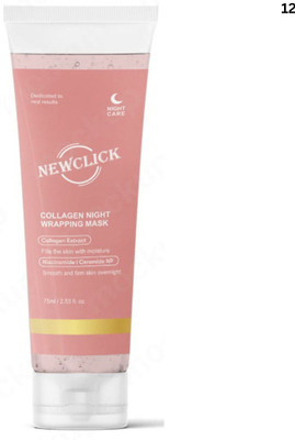 NewClick Hydrating Peel Off Mask – Collagen Wrapping Night Pack for Smoother(75 ml)