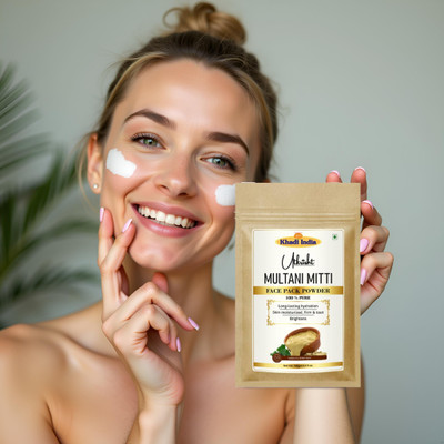 Utkrisht Khadi Multani Mitti Face Pack Powder for Clean Look and Tan Protection(100 g)