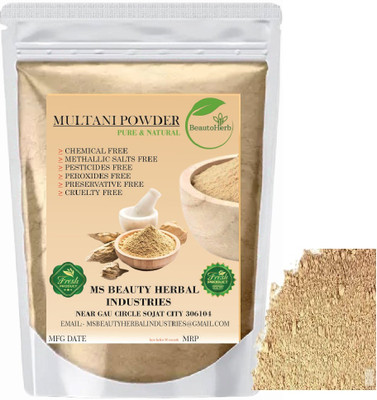 Beautoherb pure Natural Multani mitti Powder for face pack glowing(100 g)