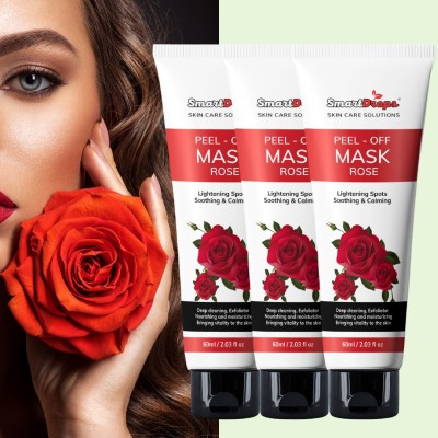 smartdrops Rose Peel Off Rose Face Mask For Healthy-Looking Skin | Peel Off Mask(60 ml)