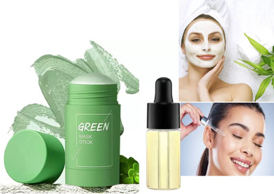 GABBU Green Tea Mask Stick For Face, Blackhead Remover with face serum(55 g)