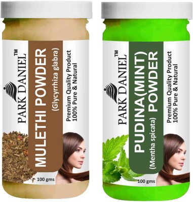 PARK DANIEL Premium Mulethi Powder & Pudina(Mint)Powder Combo Pack of 2 Bottles of 100 gm (200 gm )(200 g)