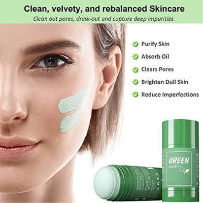 Luipui Green Mask Stick (Green Tea Oil Control Clean Solid Mask PACK OF 1(40 g)