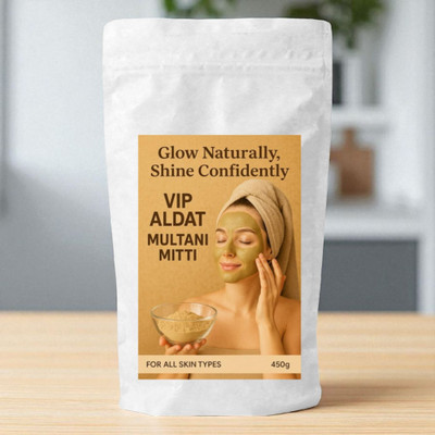 VIP ALDAT Multani Mitti Premium Essence For Everlasting Bright Smooth Soft Skin(450 g)